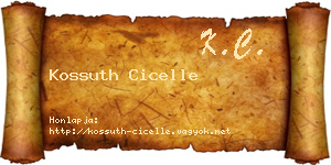 Kossuth Cicelle névjegykártya